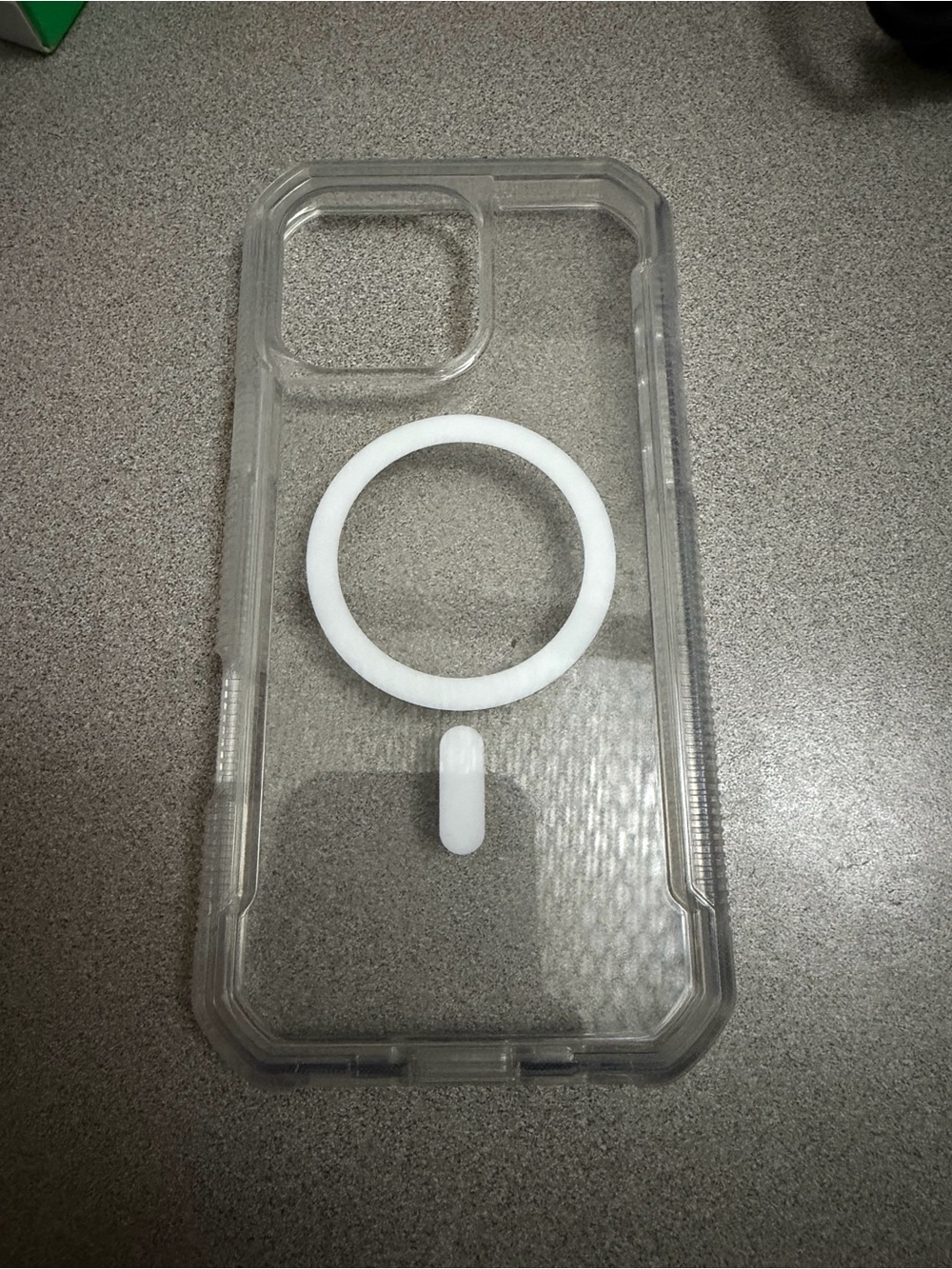 iPhone 16 Pro Max Onn Brand Clear MagSafe-Compatible Phone Case with White Ring